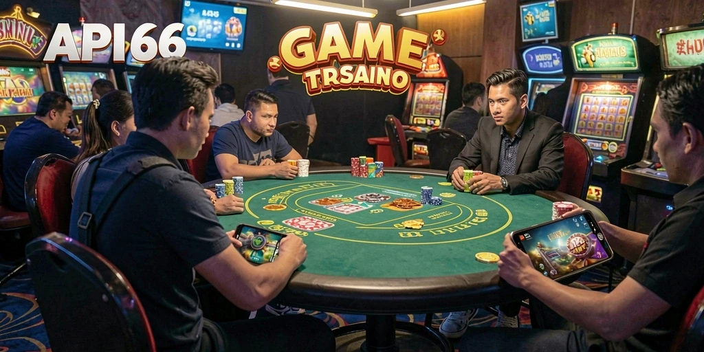 Screenshot gameplay API66 menampilkan suasana kasino yang memukau.
