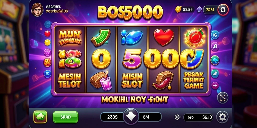 Tangkapan layar gameplay BOS5000 menampilkan keseruan di mesin Slot.