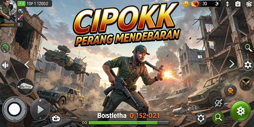 Screenshot utama CIPOK menampilkan aksi pertarungan yang mendebarkan.