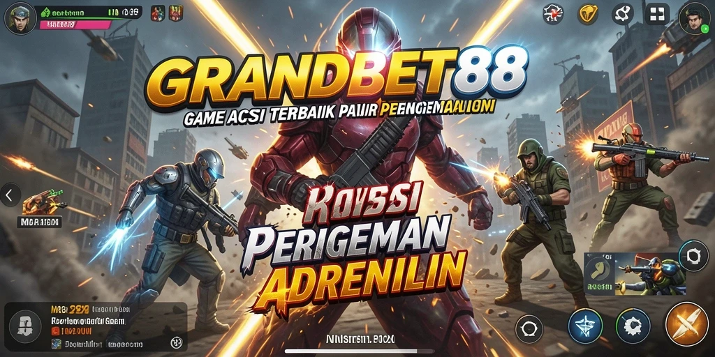 Tampilan menegangkan dari gameplay GRANDBET88 yang penuh aksi.