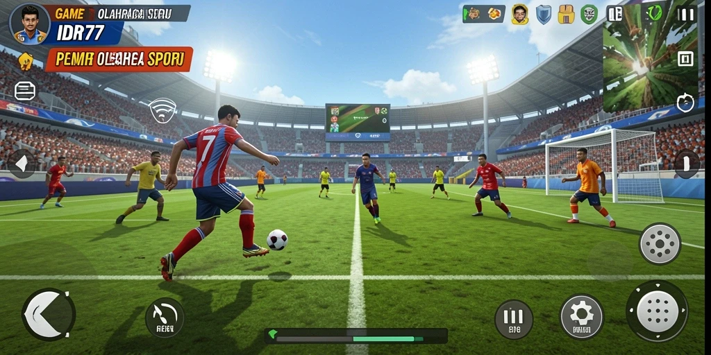 Screenshot IDR77 menampilkan suasana pertandingan olahraga yang intens.