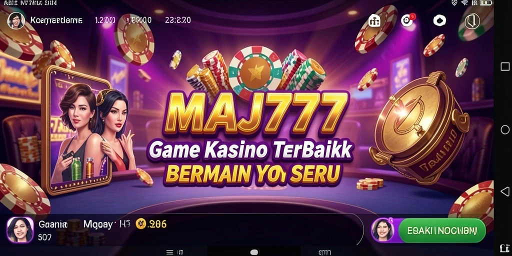 Tampilan utama MAJ777 yang seru dengan berbagai permainan Kasino.