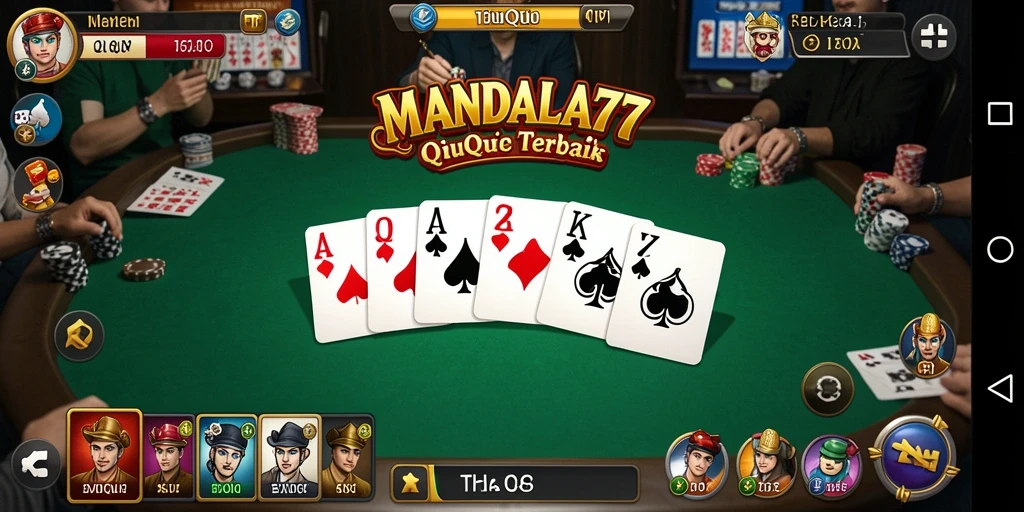 Tampilan seru gameplay QiuQiu di MANDALA77.
