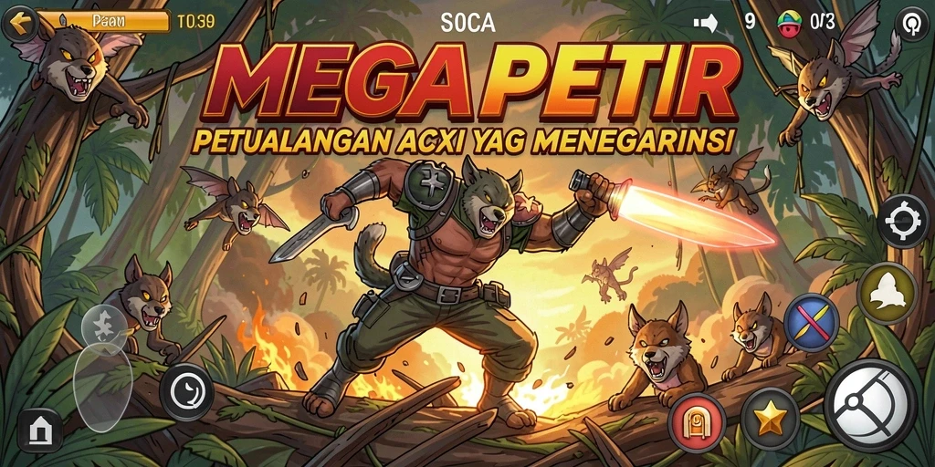Gameplay penuh aksi di MEGAPETIR dengan grafis yang menakjubkan.