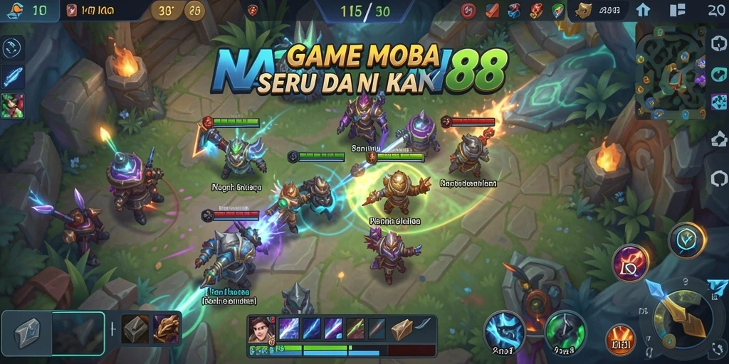 Tangkapan layar gameplay NAGAHOKI88 yang menunjukkan pertarungan epik.
