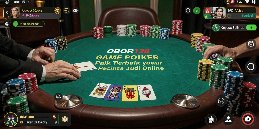 Tampilan gameplay OBOR138 yang seru dan kompetitif dalam permainan poker.