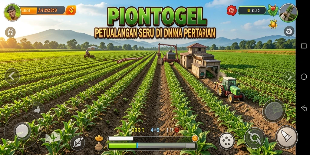 Screenshot utama PIONTOGEL menampilkan gameplay berkebun yang mengasyikkan.