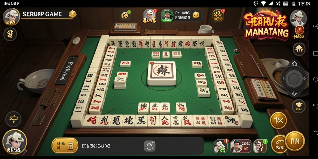 Tampilan gameplay SERURP yang menarik dan menantang di dunia Mahjong.