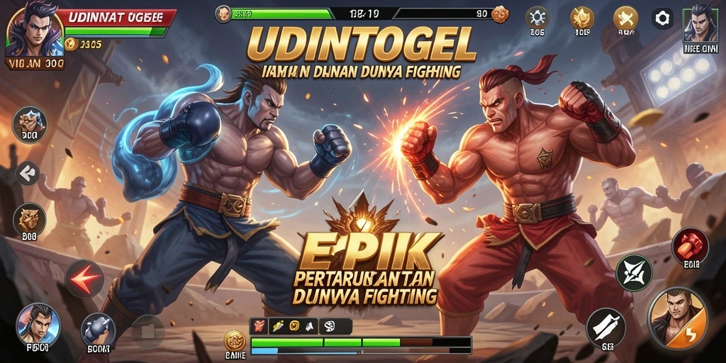 Gameplay intens dalam <strong>UDINTOGEL</strong> dengan pertarungan spektakuler.